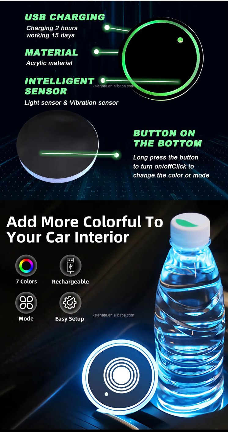 ExotixGlow™Custom LED Cup Coaster