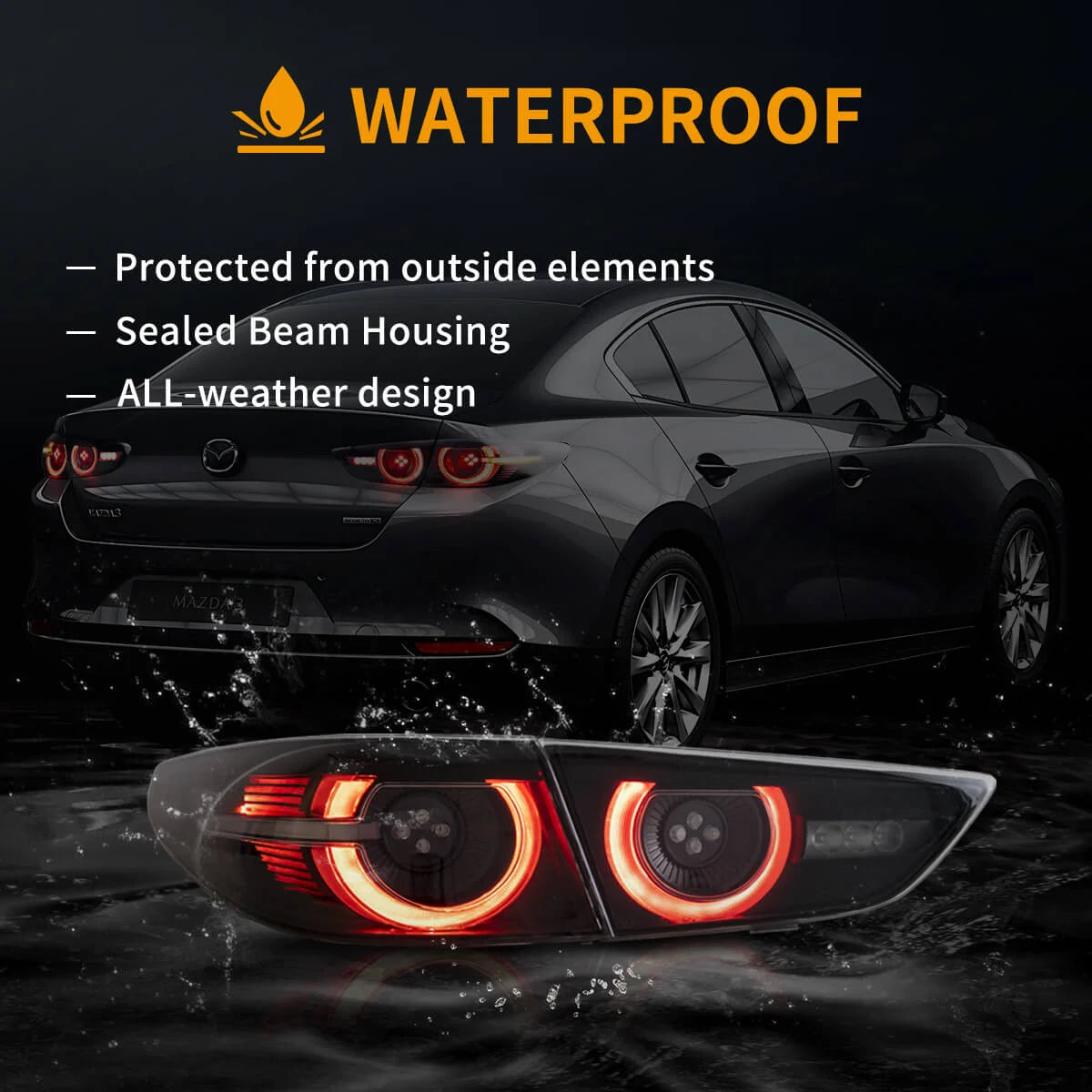4th gen Mazda 3 sedan aftermarket Tail Lights