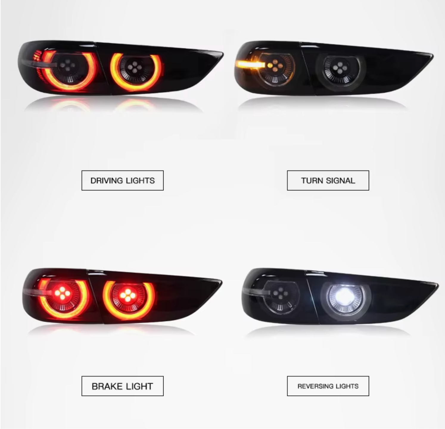 4th gen Mazda 3 sedan aftermarket Tail Lights