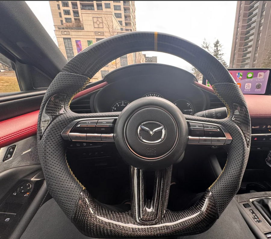 Mazda 3, CX-30, CX-50 & MX-30 Custom Carbon Fiber Steering Wheel