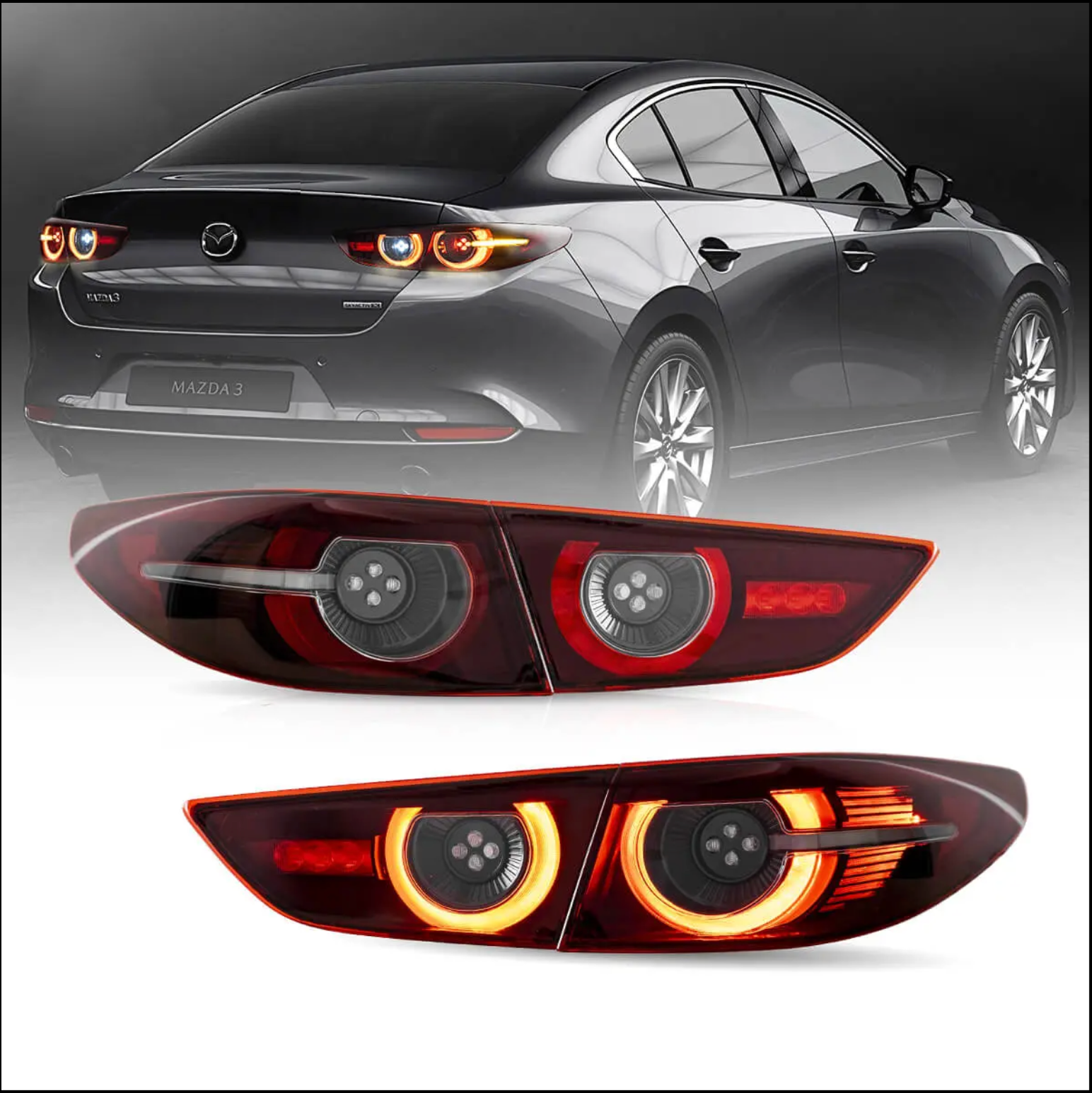 4th gen Mazda 3 sedan aftermarket Tail Lights